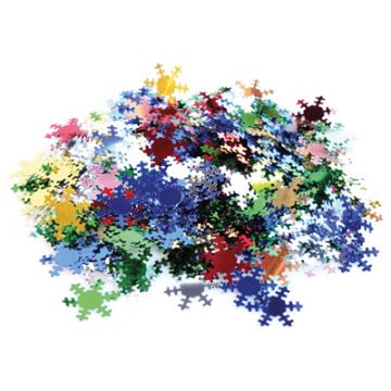 Snowflake Confetti Assorted Colours 100g