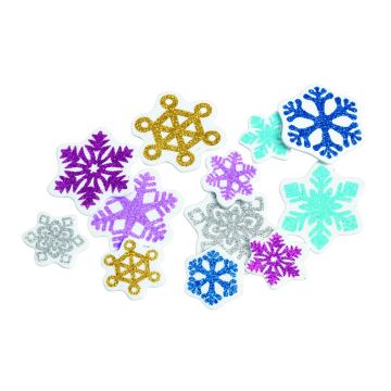 Glittering Foam Snowflakes