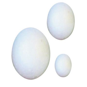 Polystyrene Egg Shapes White Pack of 30