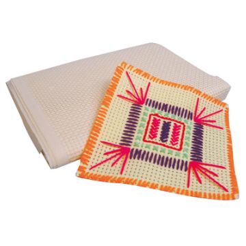 Binca Embroidery Canvas White