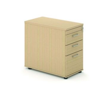 Desk High 3 Drawer Pedestal Beech
