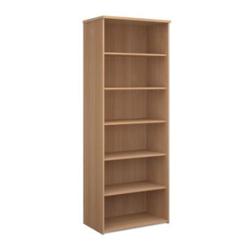 Open Fronted Bookcase 5 Shelves H2030mm Beech