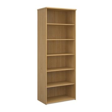 Open Fronted Bookcase 5 Shelves H2030mm Oak