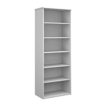 Open Fronted Bookcase 5 Shelves H2030mm White