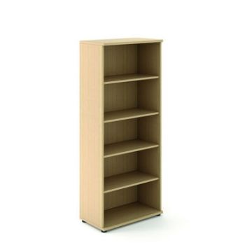 Open Fronted Bookcase 4 Shelves H1630mm Oak