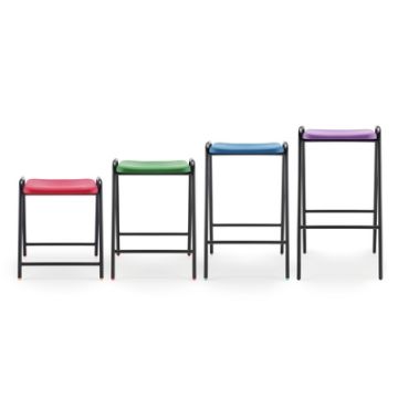 Polyproplene Stool Silver Frame SH525mm Blue