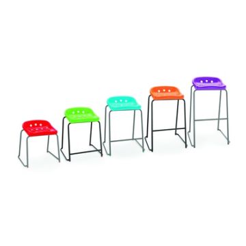 Pepperpot Stool Grey Frame Grey H430mm