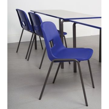 GH20 Four Leg Chair Black Frame SH460mm Blue