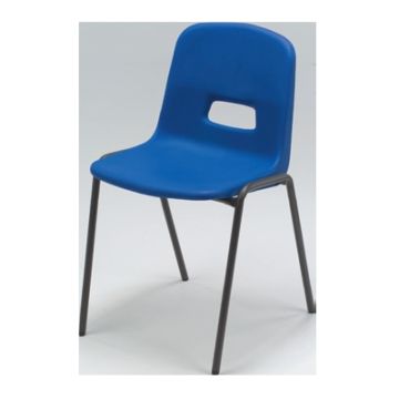 GH20 Four Leg Chair Black Frame SH350mm Blue