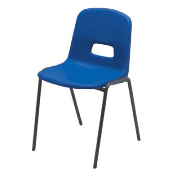GH20 Four Leg Chair Black Frame SH310mm Blue