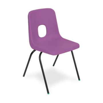 Series E Chair Black Frame 380mm Purple