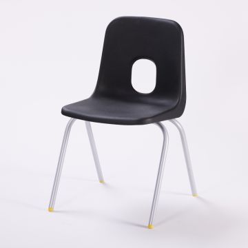 Series E Chair Silver Frame 350mm Black