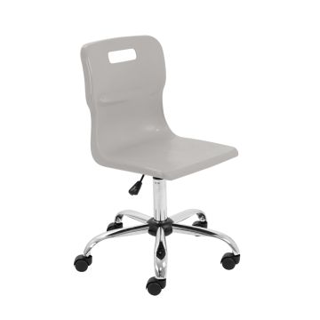 Titan Swivel Chair 490-555mm Castors Grey