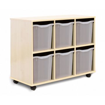 Allsorts 6 Quad Tray Maple Unit Clear