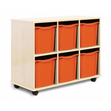 Allsorts 6 Quad Tray Maple Unit Tangerine