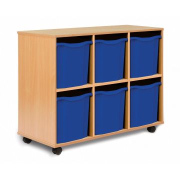 Allsorts 6 Quad Tray Beech Unit Blue