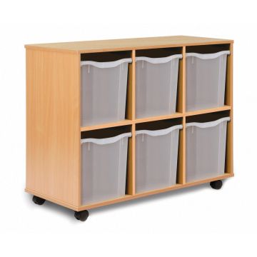 Allsorts 6 Quad Tray Beech Unit Clear
