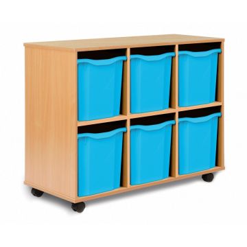 Allsorts 6 Quad Tray Beech Unit Cyan