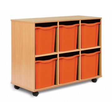 Allsorts 6 Quad Tray Beech Unit Tangerine
