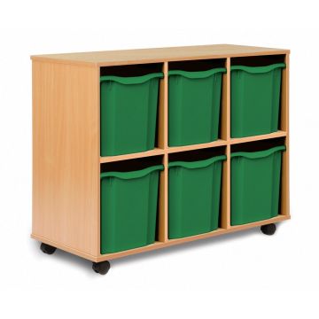 Allsorts 6 Quad Tray Beech Unit Green