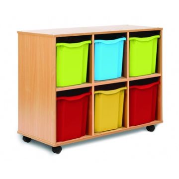 Allsorts 6 Quad Tray Beech Unit Multicoloured