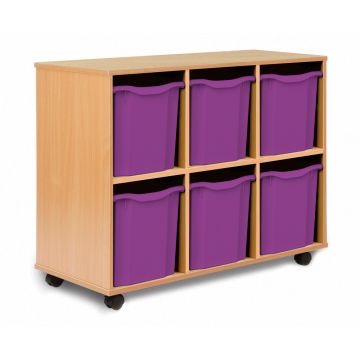 Allsorts 6 Quad Tray Beech Unit Purple