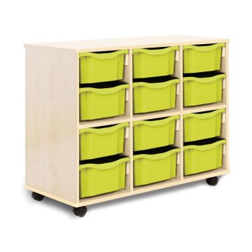 Allsorts 12 Double Tray Maple Unit Lime