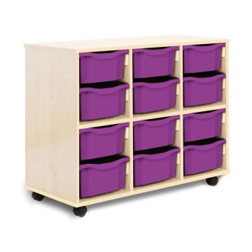 Allsorts 12 Double Tray Maple Unit Purple