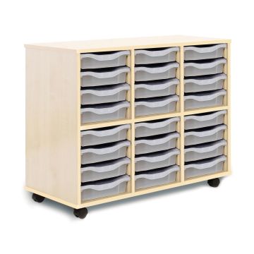 Allsorts 24 Single Tray Maple Unit Clear