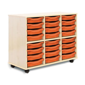 Allsorts 24 Single Tray Maple Unit Tangerine