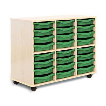 Allsorts 24 Single Tray Maple Unit Green
