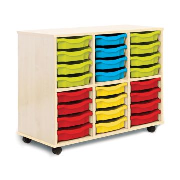 Allsorts 24 Single Tray Maple Unit Multicoloured