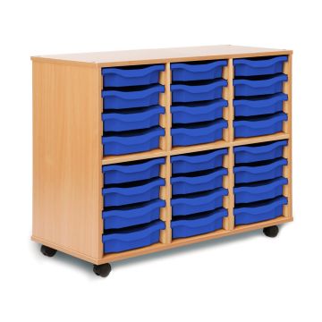 Allsorts 24 Single Tray Beech Unit Blue