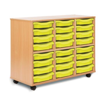 Allsorts 24 Single Tray Beech Unit Lime