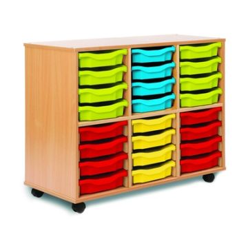 Allsorts 24 Single Tray Beech Unit Multicoloured