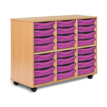 Allsorts 24 Single Tray Beech Unit Purple