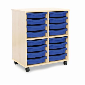 Allsorts 16 Single Tray Maple Unit Blue