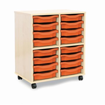 Allsorts 16 Single Tray Maple Unit Tangerine