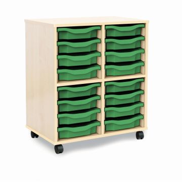 Allsorts 16 Single Tray Maple Unit Green