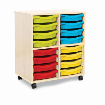 Allsorts 16 Single Tray Maple Unit Multicoloured
