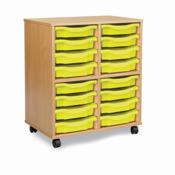 Allsorts 16 Single Tray Beech Unit Lime