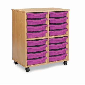 Allsorts 16 Single Tray Beech Unit Purple
