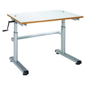 HA200 Sit Stand Desk Blue Edge L1200mm White