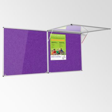 Eco Tamperproof Noticeboard H1200xW1800mm Purple