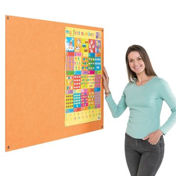 Eco Frameless Noticeboard H900xW1200mm Orange