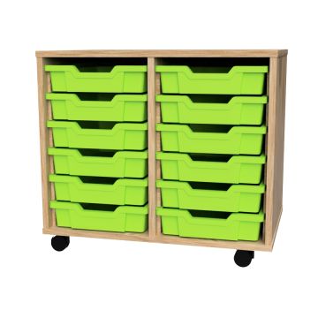 Premium 12 Shallow Tray Oak Unit Lime