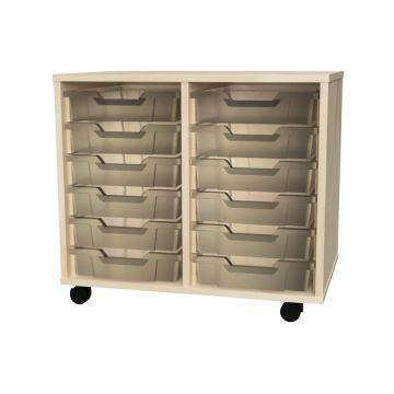 Premium 12 Shallow Tray Maple Unit Clear