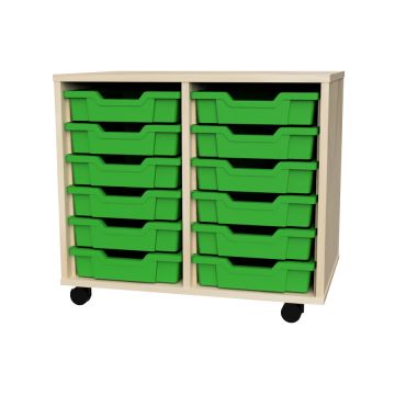 Premium 12 Shallow Tray Maple Unit Green