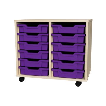 Premium 12 Shallow Tray Maple Unit Purple