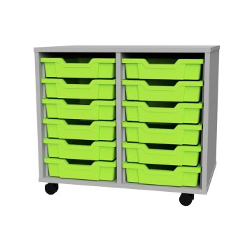 Premium 12 Shallow Tray Grey Unit Lime